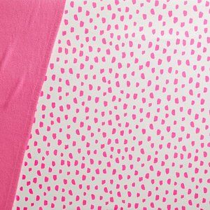 Pottery Barn Organic Neon Pink Brushstroke Dot Fit